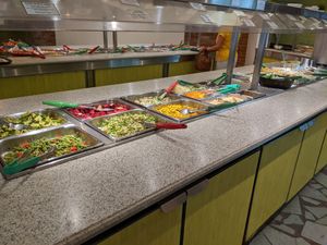salad bar at Resto Vego in Montreal