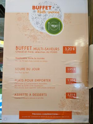 prices at Resto Vego in Montreal