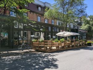 exterior with patio at Resto Vego in Montreal