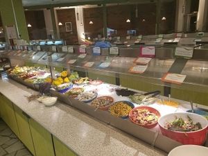 the buffet at Resto Vego in Montreal