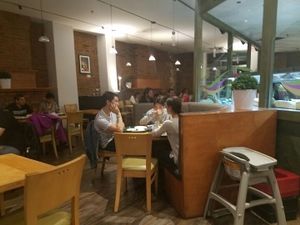 tables at Resto Vego in Montreal