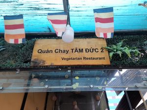 Outside sign at Quán Chay Tâm Đức 2 in Ho Chi Minh City