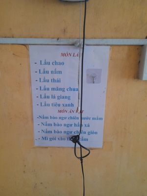 Notice at Quán Chay Tâm Đức 2 in Ho Chi Minh City