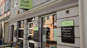 Cafe exterior at Cafe Kiwi in Bad Windsheim