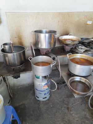 Kitchen area at Hủ Tiếu Chay Thiên Duyên in Ho Chi Minh City