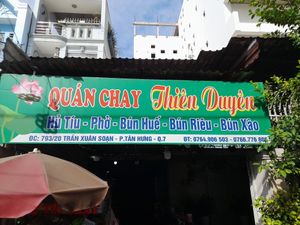 Name. Menu. Address. Phone number at Hủ Tiếu Chay Thiên Duyên in Ho Chi Minh City