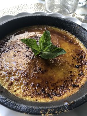 Vegan creme brûlé   at MINT Cucina Fresca in Polignano A Mare