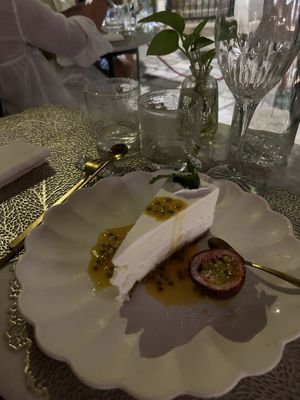 Cheesecake + passion fruit (not vegan)  at MINT Cucina Fresca in Polignano A Mare