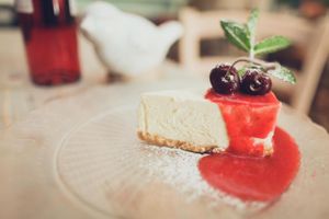 The best cheesecake with organic products! at MINT Cucina Fresca in Polignano A Mare