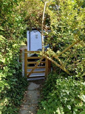 View of cottage from private garden at Gorllan in Eglwyswrw