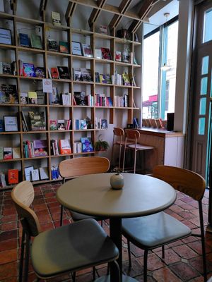 Interior at L'îlebrairie in Paris