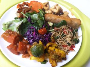 buffet at Resto Vego - McGill College in Montreal