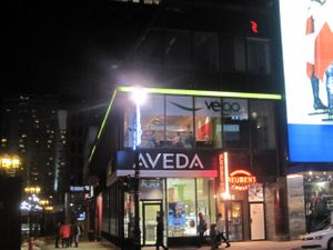 From outside at Resto Vego - McGill College in Montreal