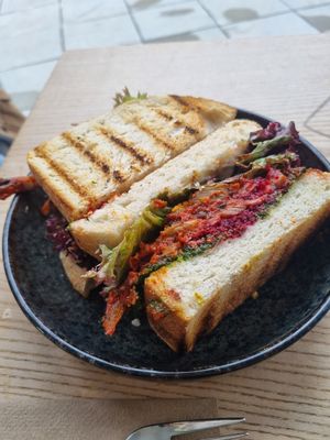 Sandwich mit Pilzen at Oben in Vienna