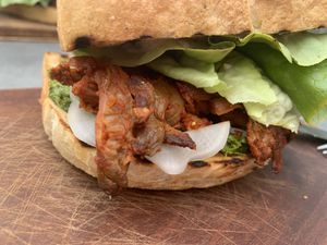 Portobello sandwich  at Oben in Vienna