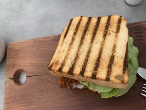 Portobello sandwich  at Oben in Vienna