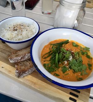 Vegan curry at Oben in Vienna