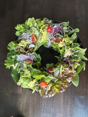 Christmas wreath salad   at Kiko's Raw Vegan Cafe & Restaurant in Kyoto