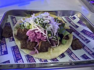 Vegan beef bulgogi taco, amazing!!!  at The Dream Tacos in Lewisville