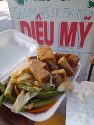 Best fast food in the world. Vietnamese vegan com chay at Quán Chay Diệu Mỹ - Cơm Chay Ngon Quận 7 in Ho Chi Minh City