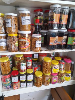 Vegan products for sell at Quán Chay Thuận Đức in Ho Chi Minh City