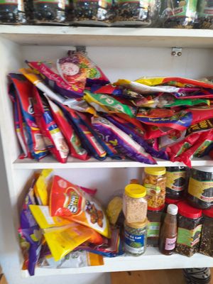 Vegan products for sell at Quán Chay Thuận Đức in Ho Chi Minh City