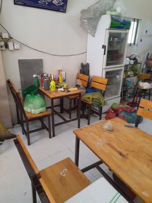 Plenty of tables and chairs inside at Quán Chay Thuận Đức in Ho Chi Minh City