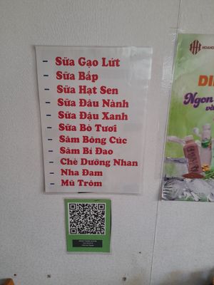 Plant based milks menu at Quán Chay Thuận Đức in Ho Chi Minh City