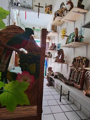 Wood Carving treasures for sale at Wake Up Vallarta in Puerto Vallarta