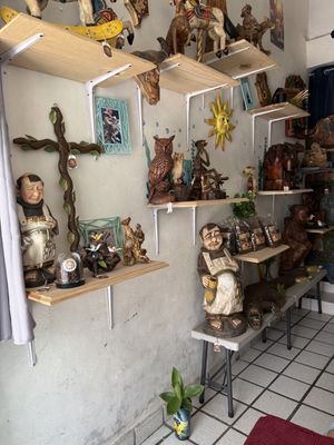 Woodworks for sale, made by one of the owner’s father   at Wake Up Vallarta in Puerto Vallarta