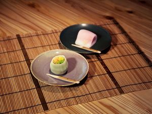 最高級抹茶（薄茶）和菓子セット at Niwa in Kyoto