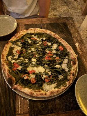 Meditariana pizza with vegan cheese  at Pizza Shack Kuta Lombok in 