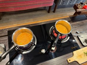 cooking curry at Thai Akha Kitchen Cooking School in Chiang Mai