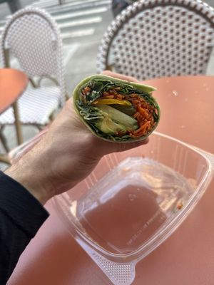 Vegan hummus wrap   at Bel Ami in New York City