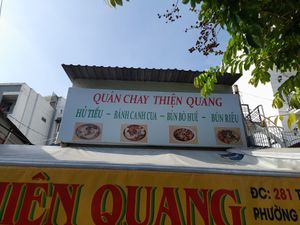 Name sign at Quán chay Thiện Quang in Ho Chi Minh City