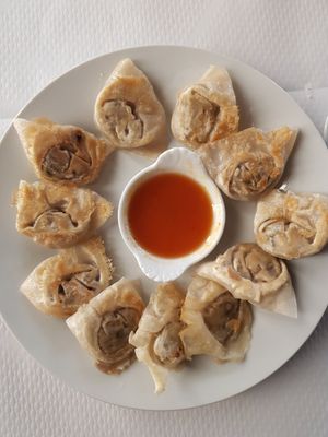 Hui tin mushtoom and tofu dumplings at Toutofu in Paris