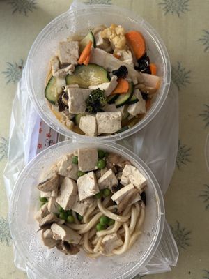 Ramen Soup (top) - OK.  Mapo Tofu (bottom) - good, recommended.  at Toutofu in Paris