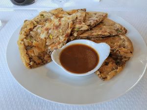 Leek patties at Toutofu in Paris