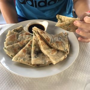 Mushroom pancakes  at Toutofu in Paris