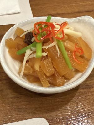 Sweet ginger with white radish   at Zen Tea Restaurant in Taipei