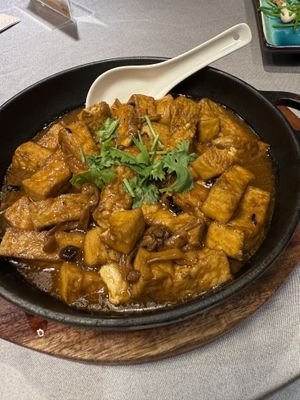 Vegan 老茶豆腐  Tofu with Tea Sauce  at Zen Tea Restaurant in Taipei