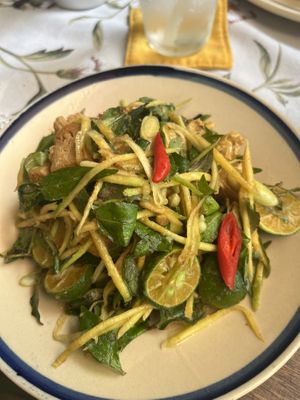 Layered tofu salad, it’s a must! So fresh and zingy!  at Muoi Me Vegetarian & Vegan in Hoi An