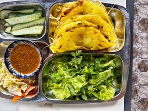 Ban Xeo - Vietnamese Pancake at Quán Chay Đồng Hạnh in Hoi An