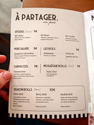 Starters at Maora Restaurant - Batignolles in Paris