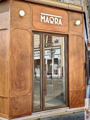 Facade at Maora Restaurant - Batignolles in Paris
