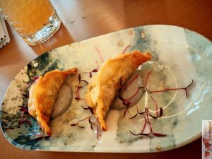 Gyosas with black truffle sauce at Maora Restaurant - Batignolles in Paris