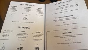 Menu   at Maora Restaurant - Batignolles in Paris