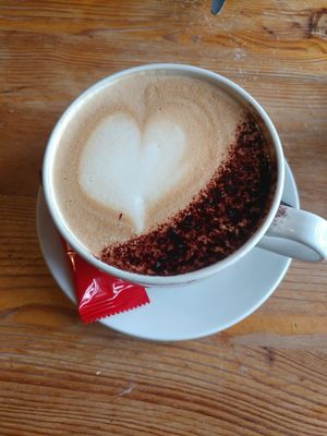 Soy cappuccino at Crumbs Kitchen in Swansea