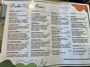 Menú   at Roots Cafe Inv in Inverness