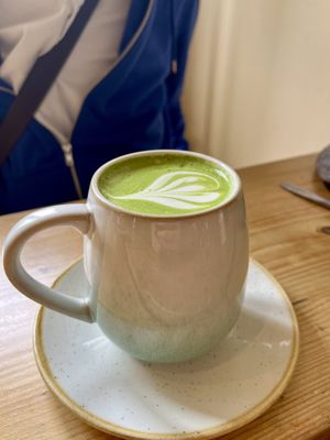 Matcha latte   at Roots Cafe Inv in Inverness